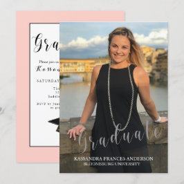 Convites Graduação De Fotos De Script De formando Em Prata