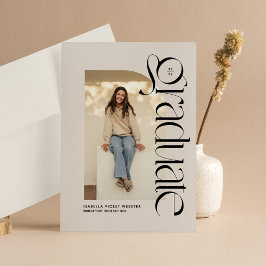 Convites Graduação de fotos do formando moderno