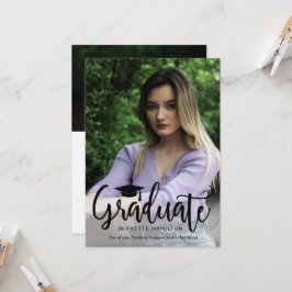 Convites Graduação De Fotos Frente/Traseira Do Script De Ti