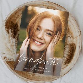 Convites Graduação de Fotos Simples com Formando de Script 
