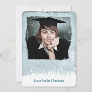 Convites Graduação de Grunge com Estilo de Poster com Dis