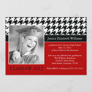 Convites Graduação de Houndstooth