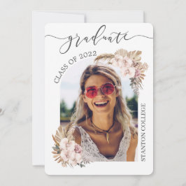 Convites Graduação de Imagem em Arco Floral Boho Pampas