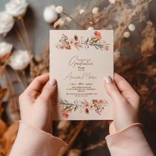 Convites Graduação de Jardim Botânico de Flores Selvagens