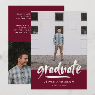 Convites Graduação de na moda de fotografia com script bu