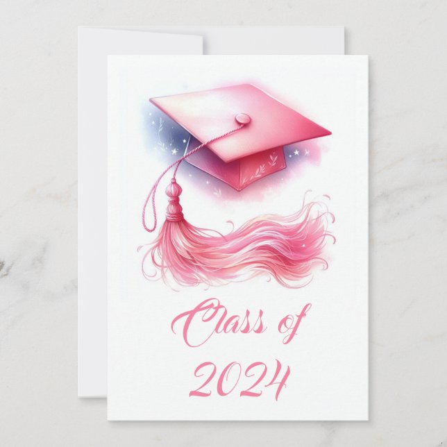 Convites Graduação de Pastel Elegante Moderno (Frente)