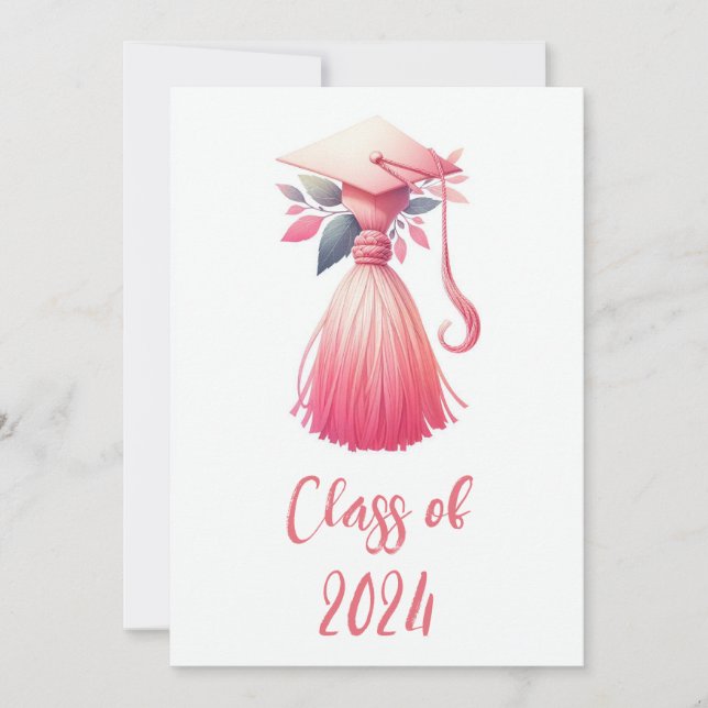 Convites Graduação de Pastel Simples Moderna (Frente)