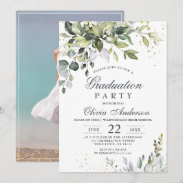 Convites Graduação de PHOTO Eucalyptus Greenery