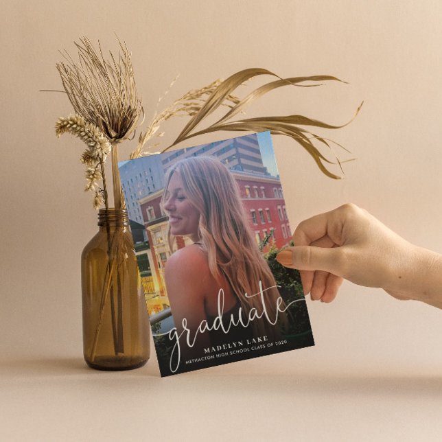 Convites Graduação de Quatro Fotos Verticais Minimalistas 2 (Criador carregado)