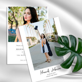 Convites Graduação de Script de Caligrafia Personalizada 2