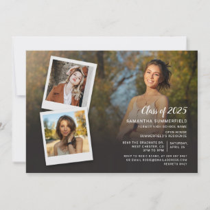 Convites Graduação de Script de Colagem de Fotos do Parti