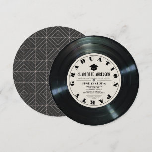 Convites Graduação De Tan Do Registro De Vinilo Retroativo
