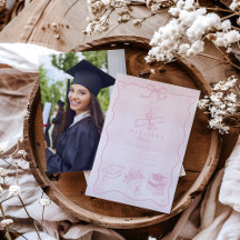 Graduação de Xadrez rosa ilustrada desenhada à mão