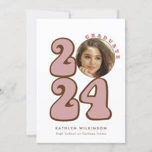 Convites Graduação Divertida e Groovy com Letra de Função F