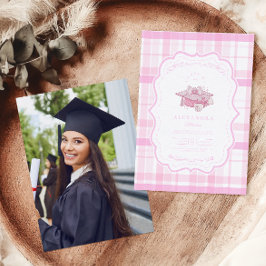 Convites Graduação do Arco Rosa Coquette com Pílula de Pílu