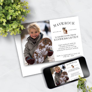 Convites Graduação do Jardim de Infância do Esquilo Gato