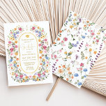 Convites Graduação do Jardim dos Prados de na moda Primaver<br><div class="desc">Imprima os seus convidados com este convite de formatura de classe. O design alegre apresenta flores silvestres coloridas de aquarelas misturadas com folhagem verde-esfarelada. Use os campos de texto para personalizar o cartão com seu próprio texto e detalhes. Se quiser alterar o estilo da fonte, a cor ou o posicionamento...</div>