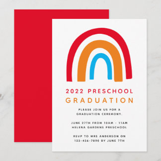 Convites Graduação do Rainbow Preschool