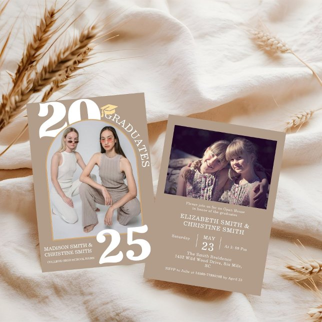 Convites Graduação do Segundo grau Arch Photo Twin College (Criador carregado)