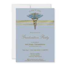 Graduação Dourada de Stripes de Caduco Azul Médico