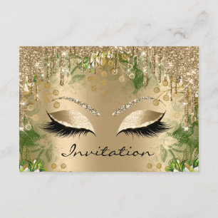 Convites Graduação Dourado da faísca do brilho do chá d