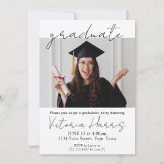 Convites Graduação Elegante Personalizada de Fotografia com