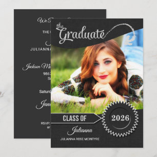 Convites Graduação Em Ano Personalizado Da Classe Quad In