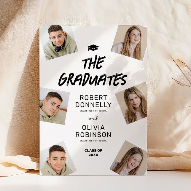 Convites Graduação em conjunto de fotos de dois Formandos (Criador carregado)