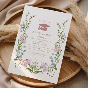 Convites Graduação em Jardim Floral Elegante