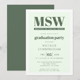 Convites Graduação em MSW Mestrado em Serviço Social Modern