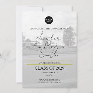 Convites Graduação em ouro preto personalizado com foto tra