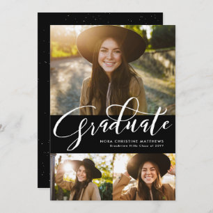 Convites Graduação em preto de formando 3