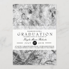 Convites Graduação em preto e branco elegante