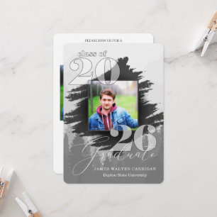 Convites Graduação Escala Cinza Masculina 2 Foto