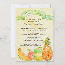 Convites Graduação Escolar Culinária