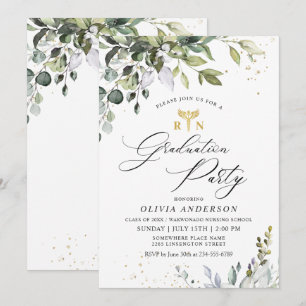 Convites Graduação Escolar de Enfermagem Eucalyptus Water