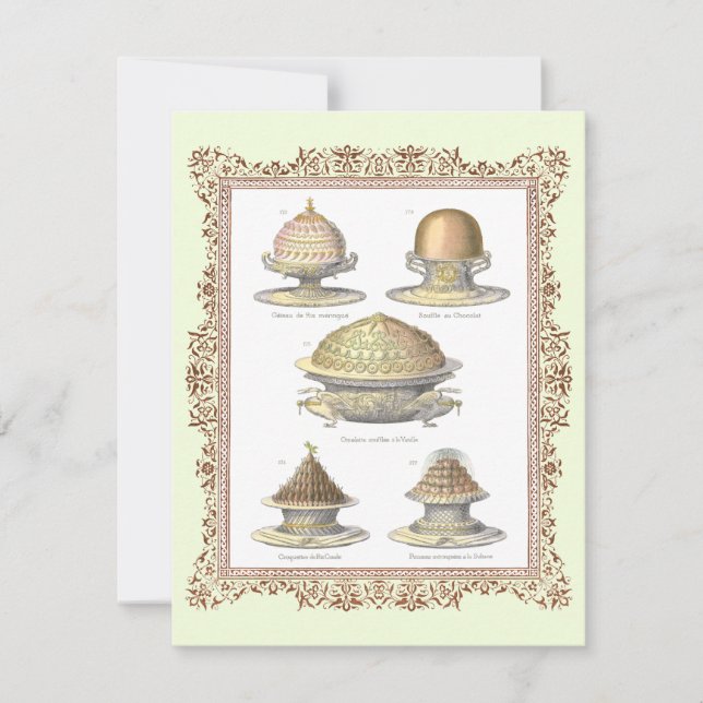 Convites Graduação escolar do Chef Cozinhar de Bolo (Frente)