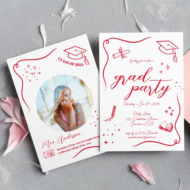 Convites Graduação Escritível Retirada Pela Mão Quente (Criador carregado)