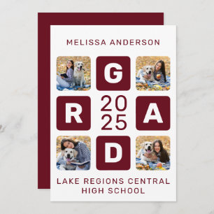 Convites Graduação Exclusiva da Colagem de Fotos de Formand
