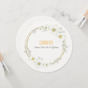 Convites Graduação Filha de Chá Flores Brancas e Berries