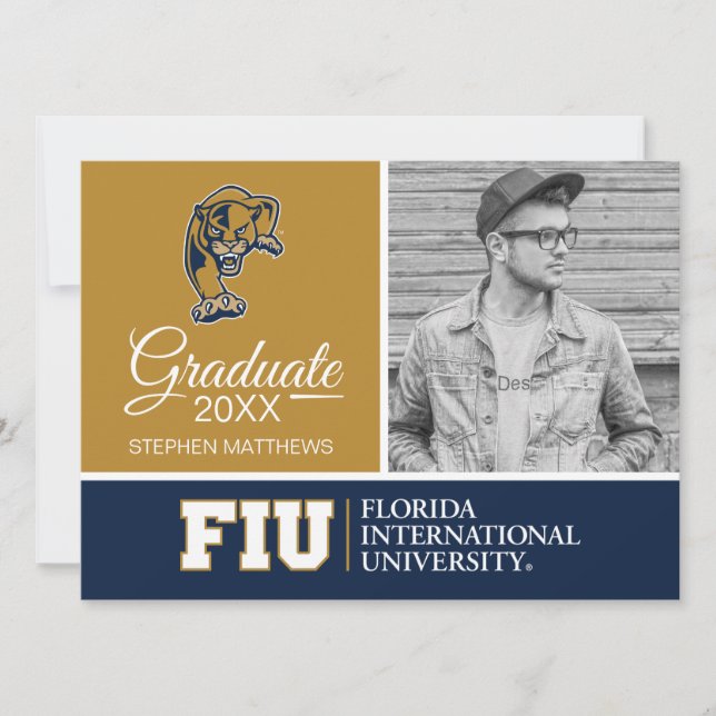 Convites Graduação FIU Panthers (Frente)