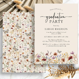 Convites Graduação Floral Boho