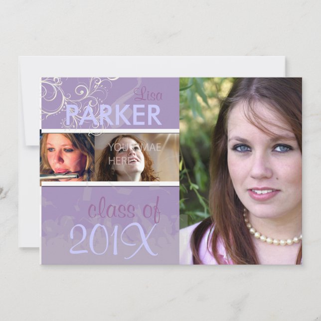 Convites Graduação/Foto/Boné/Graduação PixDezines 2011+Gown (Frente)