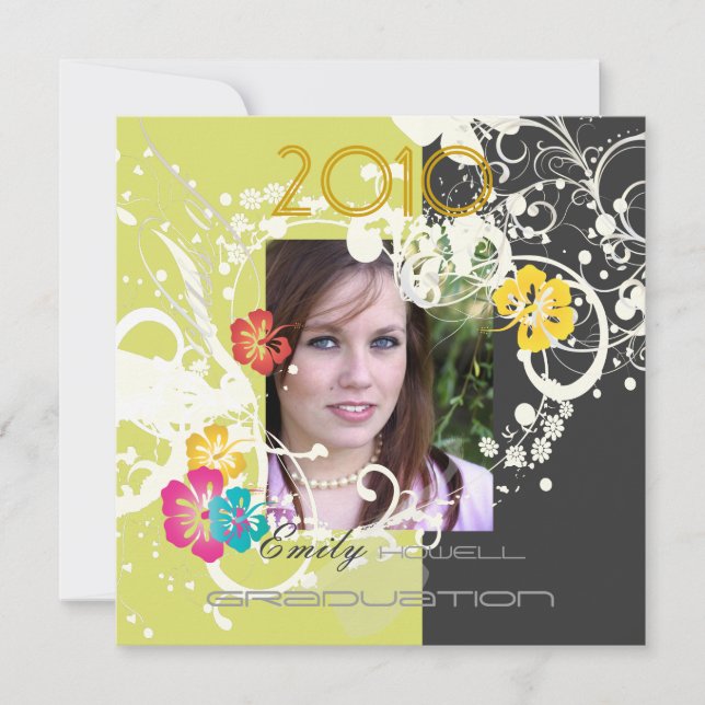 Convites Graduação Grunge 2010/Quadro cardíaco/borboletas (Frente)