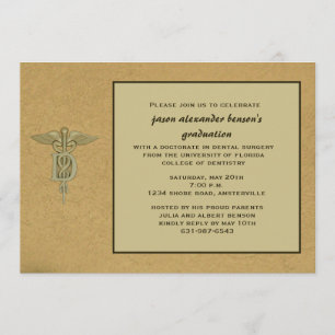 Convites Graduação Invitat da escola dental do pendente d