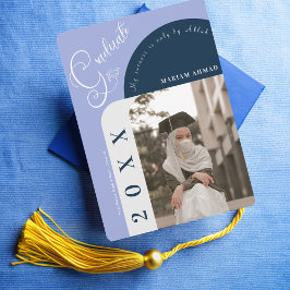 Convites Graduação Islâmica Marinho Azul de Foto Moderna