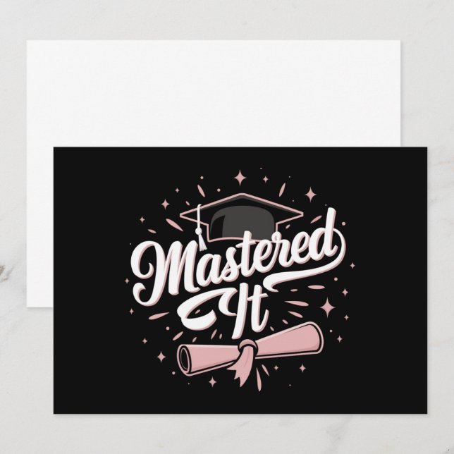 Convites Graduação MBA de Mestrados de Ti Mastered (Frente/Verso)