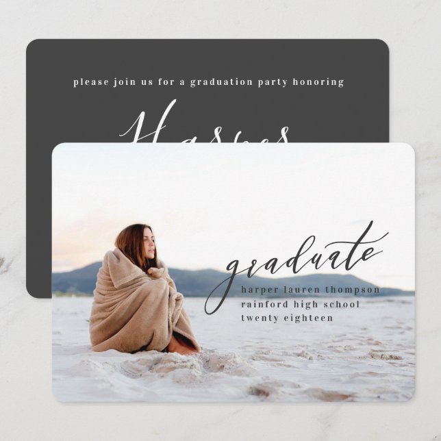 CONVITES GRADUAÇÃO MÍNIMA (Frente/Verso)