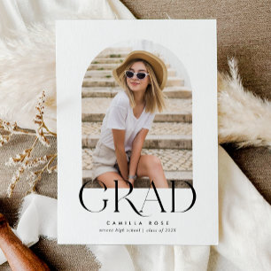 Convites Graduação Mínima de Arca Preta + Branca