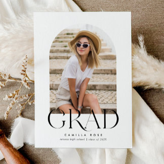 Convites Graduação Mínima de Arca Preta + Branca